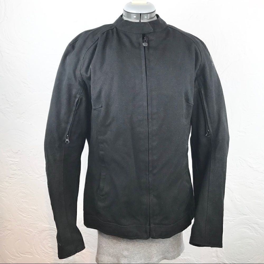 Speed & Strength black canvas motorcycle jacket-L
